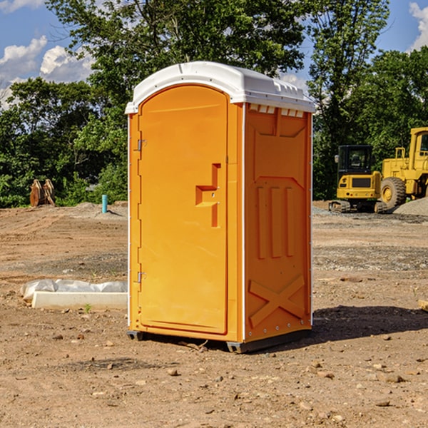 how often are the porta potties cleaned and serviced during a rental period in Merrill